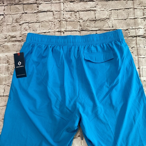 NWT HODO Sports men’s blue shorts 92% polyester, 8% spandex. XXL. - Picture 5 of 12